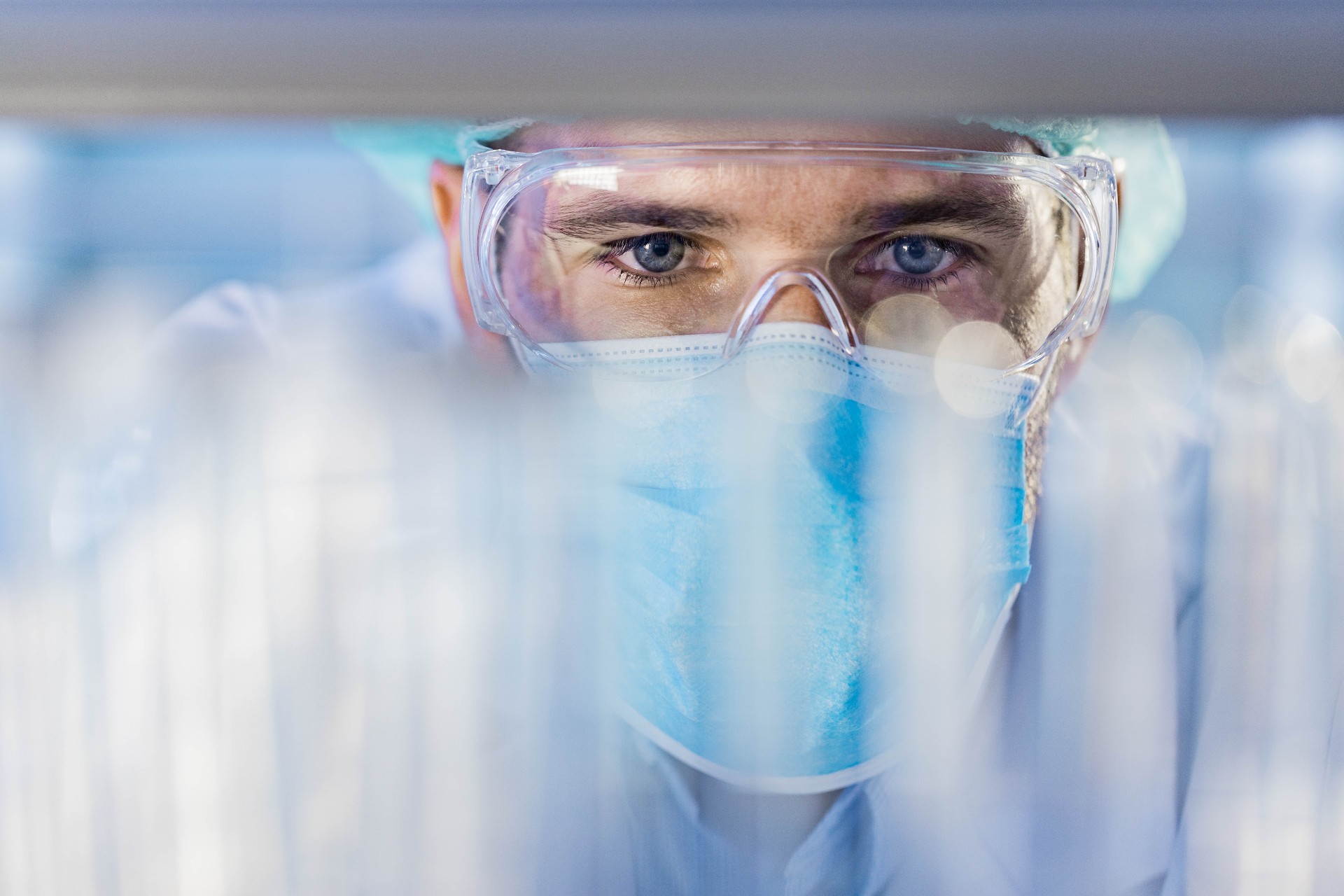 Photo of scientist working in a lab